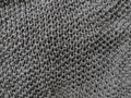close-up of dark grey wool knitted texture Royalty Free Stock Photo