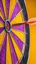 Close Up of Dart Hitting Target, Precision and Accuracy Illustrated