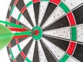 Close Up of Dart Holes on Dart Board Due to Throwing Darts Multiple Times Royalty Free Stock Photo