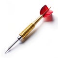 Close-up of dart isolated on plain background
