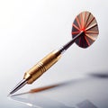 Close-up of dart isolated on plain background