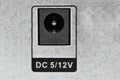 Close-up of DC power male connector. High resolution photo. Royalty Free Stock Photo
