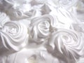 Close up decorated whip cream