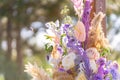 Close-up decoration with fresh flowers of venues