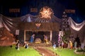 Close up of decorative house made of Jesus Christ with mother marry on Holy day of Christmas.