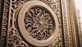 Close-Up of the Decorative Patterns on the Doors of the Grand Mosque: A Masterpiece of Islamic Art Royalty Free Stock Photo