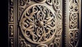 Close-Up of the Decorative Patterns on the Doors of the Grand Mosque: A Masterpiece of Islamic Art Royalty Free Stock Photo