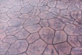 Decorative patterns nature of seamless old brown stone sheet walkway for background or texture