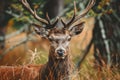 Close Up of a Deer With Antlers