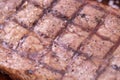 Close up of delicious beefsteak. Grilled Ribai steak