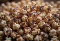 Close up of delicious chocolate covered popcorn Royalty Free Stock Photo
