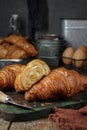 Close-up of delicious freshly baked croissant Royalty Free Stock Photo