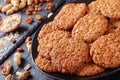 Close-up of delicious Oatmeal raisin cookies Royalty Free Stock Photo