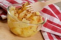 A close up of delicious Pineapple Chunks in juicy Syrup