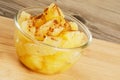 A close up of delicious Pineapple Chunks in juicy Syrup