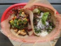 Close up of delicious tacos