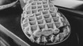 Close up of delicious waffles Royalty Free Stock Photo