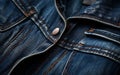 Close-up of Denim Jacket Detailing with Stitching and Button