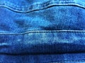 close up of denim jeans as would be seen on a retail stack Royalty Free Stock Photo