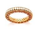 Close up of designer gold and diamond bangle