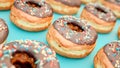 Close-up dessert doughnuts.