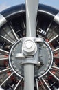 Close up detail of aircraft engine Royalty Free Stock Photo