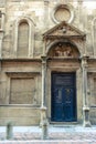 The close-up on the detail of architecture in Bologna, Italy