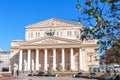 detail of the architecture of the Bolshoy theater Big theatre in Moscow, Russia