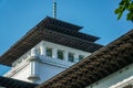 Close up detail architecture of Gedung Sate, an Old Historical building. Governor Office, icon and landmark of Bandung