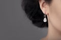 Close up Detail of a Beautiful Earring in Glamour Shot Royalty Free Stock Photo