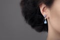 Close up Detail of a Beautiful Earring in Glamour Shot Royalty Free Stock Photo