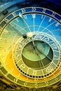 Close Up Detail Of Bohemian Astronomical Clock In Prague