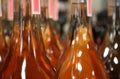 Close Up Detail of Bottles of Rose Wine