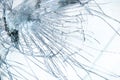 Close up detail Broken Windshield In Car Accident abstract style Royalty Free Stock Photo