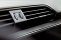 Close-up detail of car air conditioning, ventilation in car