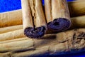 Close-up detail Ceylon cinnamon sticks