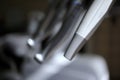 Close-up detail of equipment and dental instruments of a dentist in a dental clinique Royalty Free Stock Photo