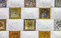 Close up detail of a Geometric mosaic