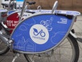 Close up detail of the Logo on a Glasgow Next Bike at the Science Centre on Pacific Quay, Glasgow.