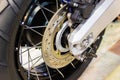 Detail Motorcycle brake disc is part of the motorcycle