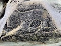 Close up detail of natural rock surface with abstract pattern