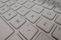 Close-up detail of a QWERTY keyboard of a laptop PC Royalty Free Stock Photo