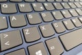 Close-up detail of a QWERTY keyboard of a laptop PC Royalty Free Stock Photo