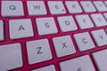 Close-up detail of a QWERTY keyboard of a laptop PC Royalty Free Stock Photo