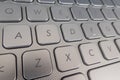 Close-up detail of a QWERTY keyboard of a laptop PC Royalty Free Stock Photo