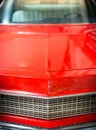 Close Up Detail of Shiny Red Classic Car. Royalty Free Stock Photo