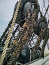 Close up of a detail from a ship