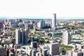 Close up detail of skyscrapers in downtown Johannesburg