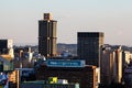 Close up detail of skyscrapers in downtown Johannesburg