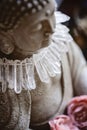 Close up detail still life of Buddha statue